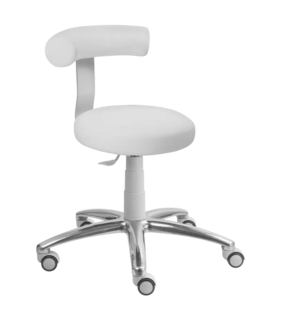 LZ83 G - N stolička otočná, výška sezení 46-59 cm, koženka SILVERTEX - koženka bílá 30518